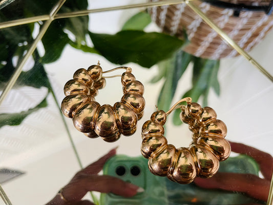 Chunky Gold Hoop Earrings