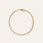 14k Gold Curb Chain Anklet