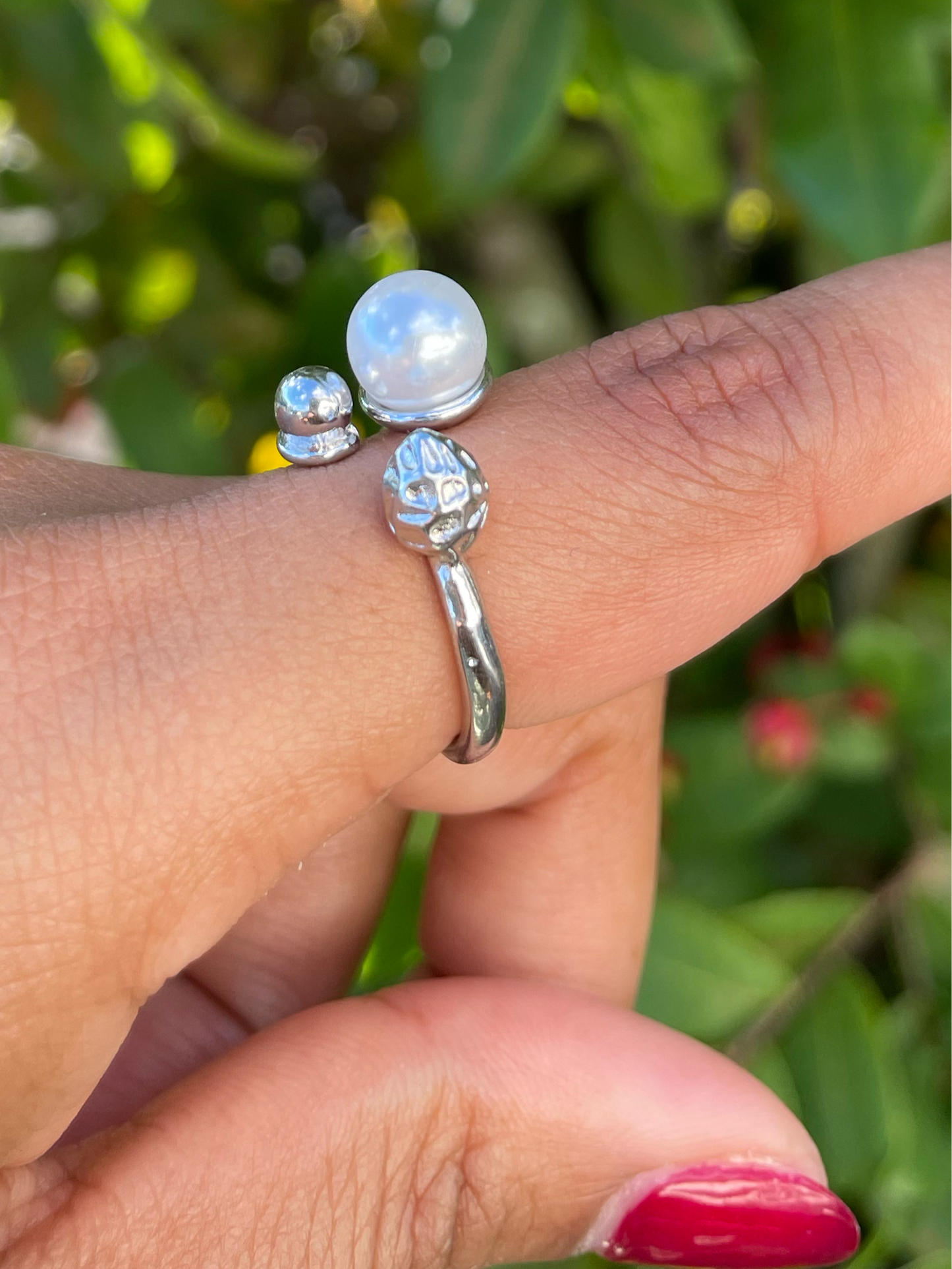 Silver Pearl Ring