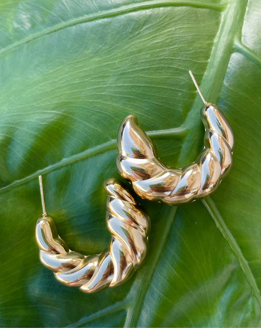 Puffy Charlotte Hoop Earrings