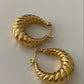 Gold Croissant Hoops