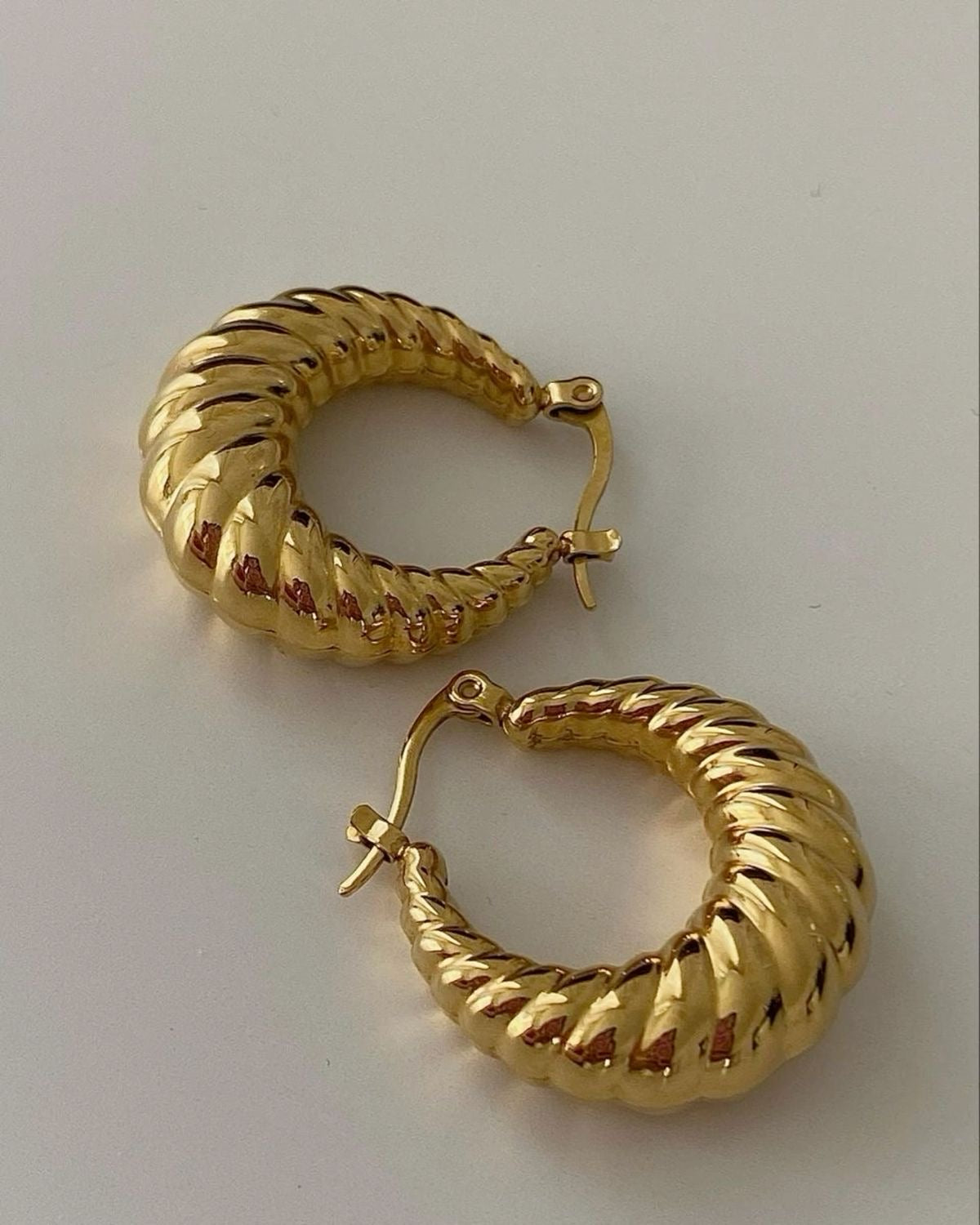 Gold Croissant Hoops