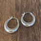 925 Stirling Silver Puffy Hoops