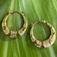 Gold Snake Skin Hoops