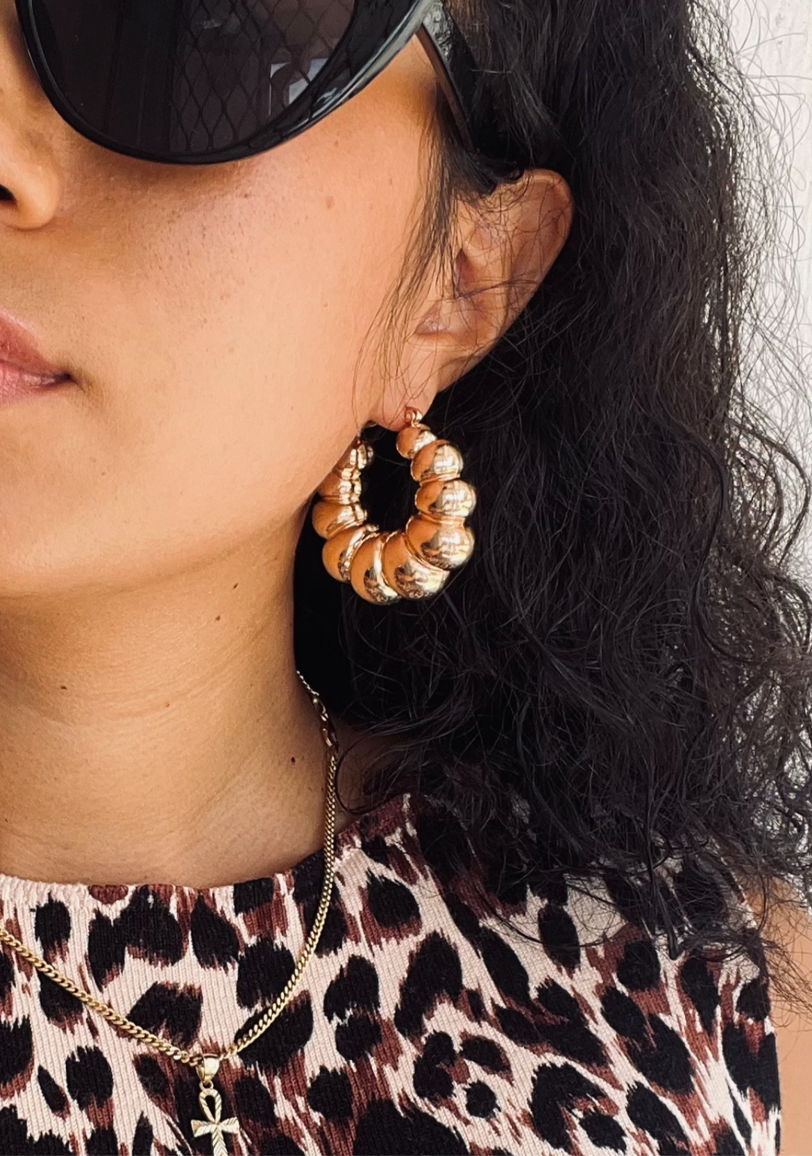 Chunky Gold Hoop Earrings