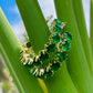 Emerald Hoop Earrings