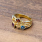 Gold Stacking Swarovski Birthstone Ring