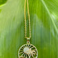 14k gold filled Palm Tree & Sun Necklace