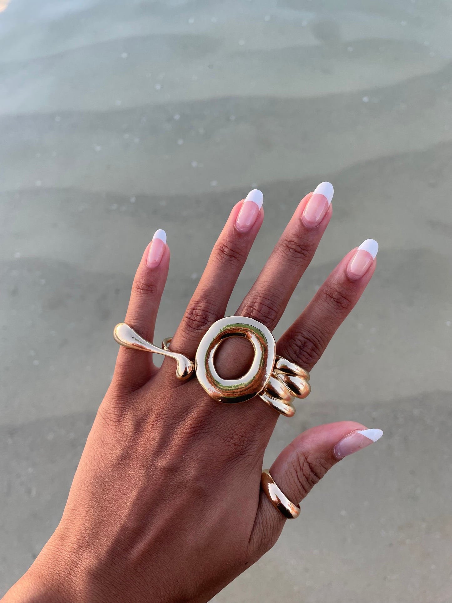 Gold Chunky Ring Set