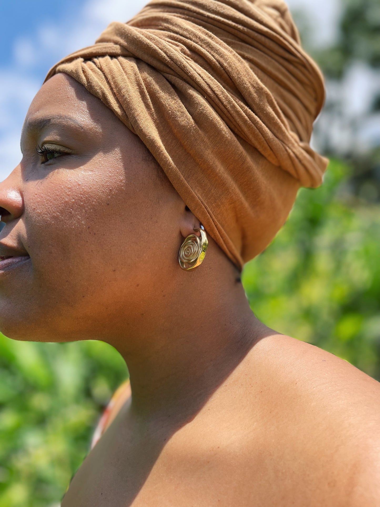 Gold Spiral Earrings