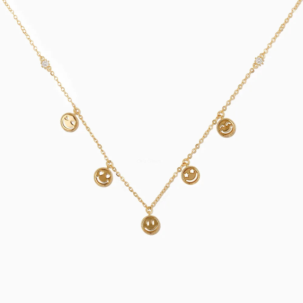 Smiley Gold Necklace