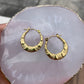 Gold Snake Skin Hoops