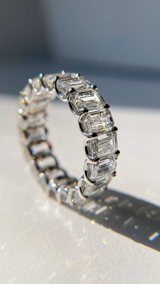 Silver Diamond Band Ring