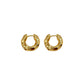 Gold Textured Huggie Hoops