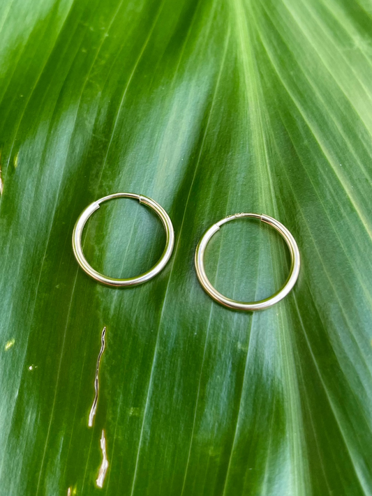 14K Gold Filled Endless Hoop Earrings