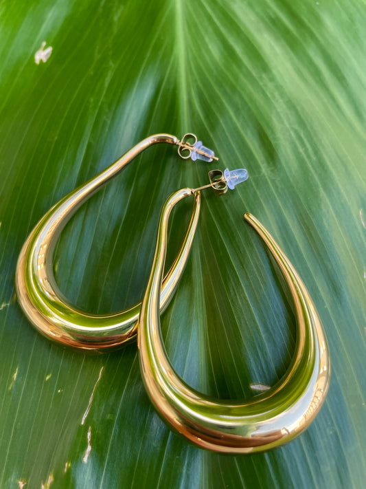 Pear Hoop Earrings