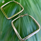 Gold Square Hoop Earrings