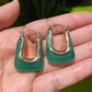 Jade Lucite Hoops