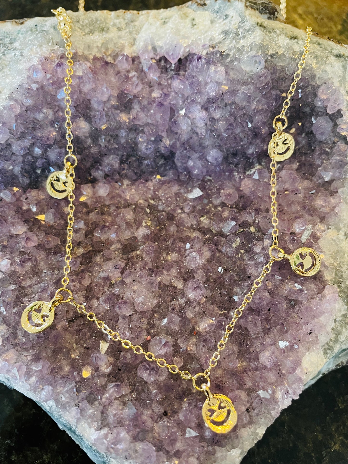 Smiley Gold Necklace