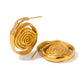 Gold Spiral Earrings