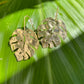 Gold Monstera Leaf Earrings