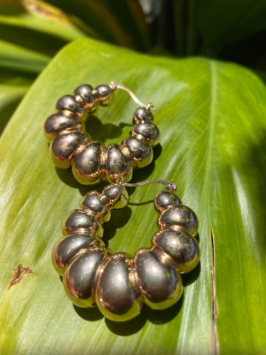 Chunky Gold Hoop Earrings