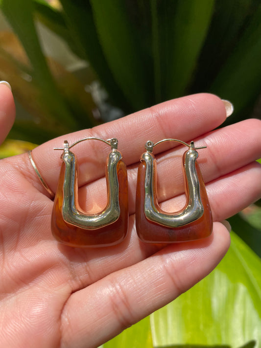 Amber Celine Lucite Hoops