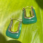 Jade Lucite Hoops