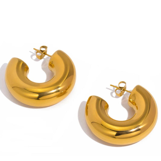 Gold Chunky Hoops