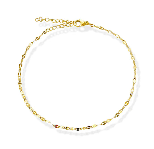 Gold Lace Chain Anklet