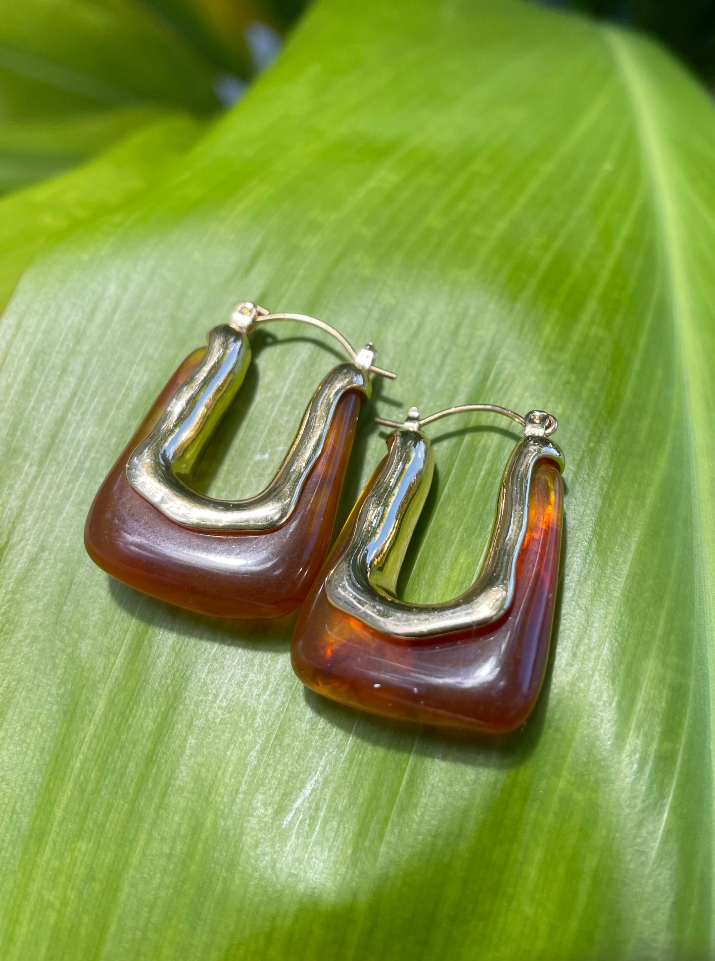 Amber Celine Lucite Hoops