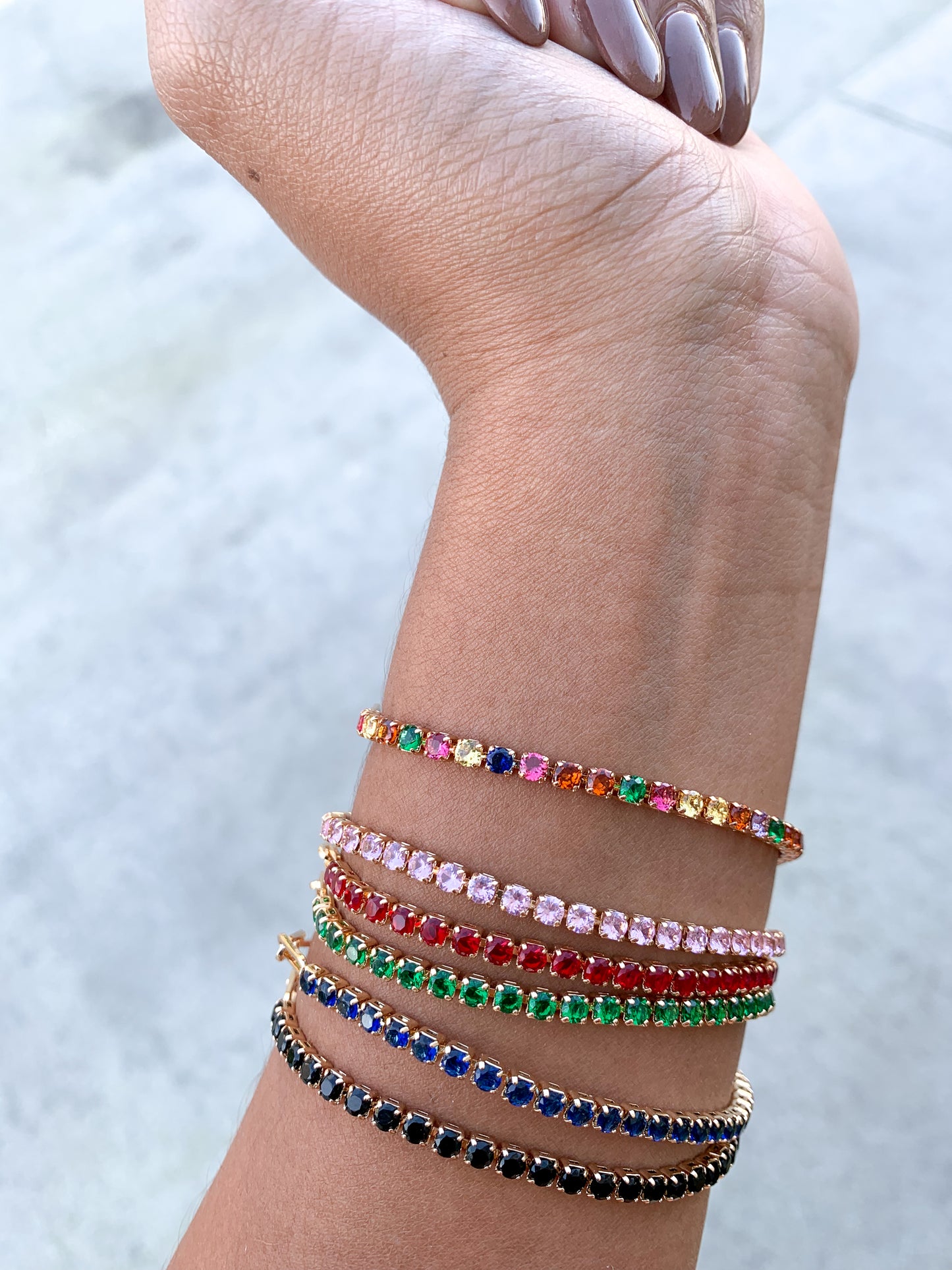 Gemstone + Paperclip Bracelet