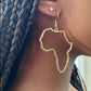 African Map Hoop Earrings