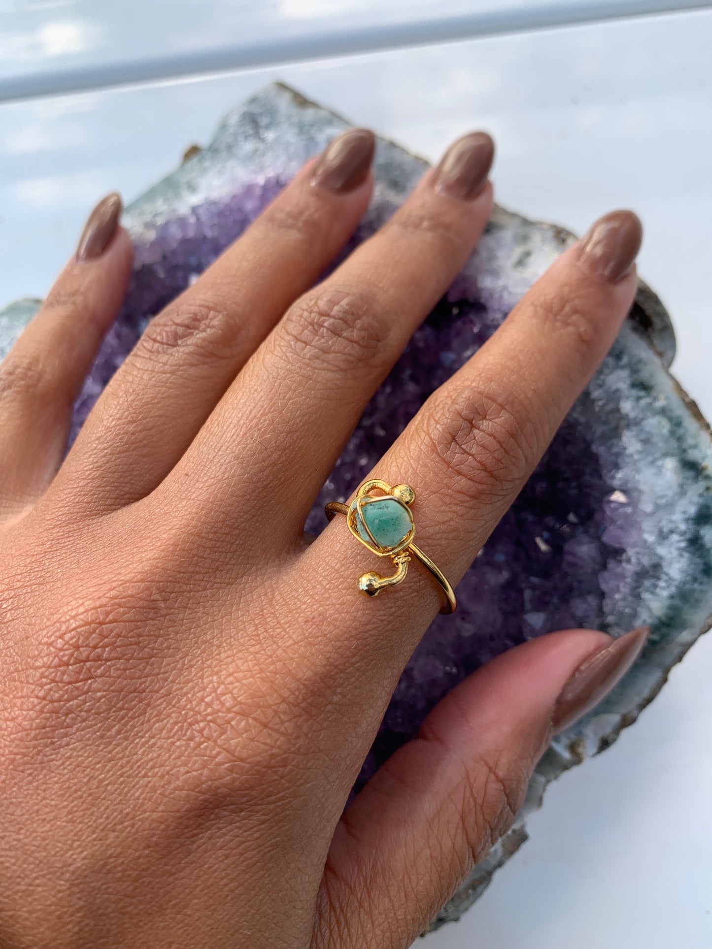 Cuff Amazonite Ring