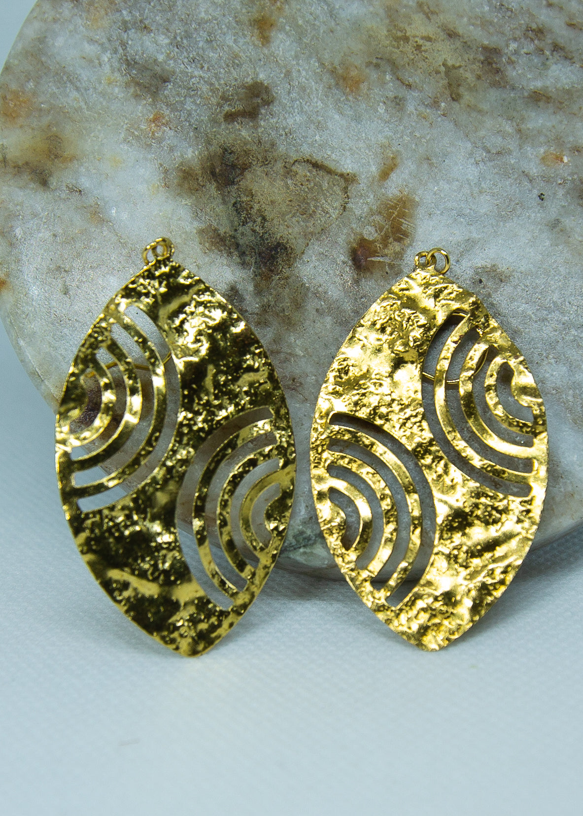 Gold Leaf Drop Earrings