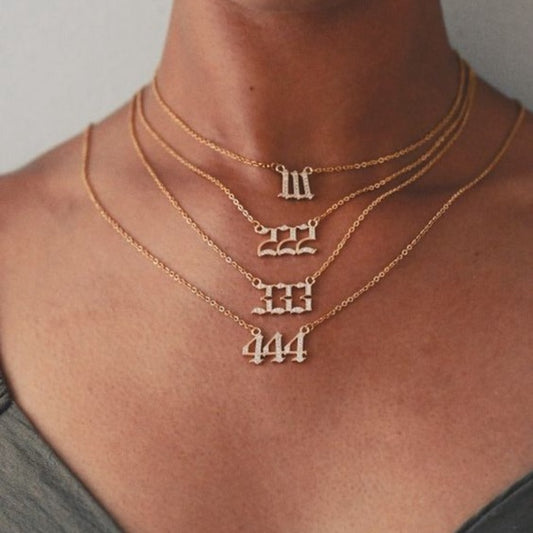 "444"Angel Number Necklace